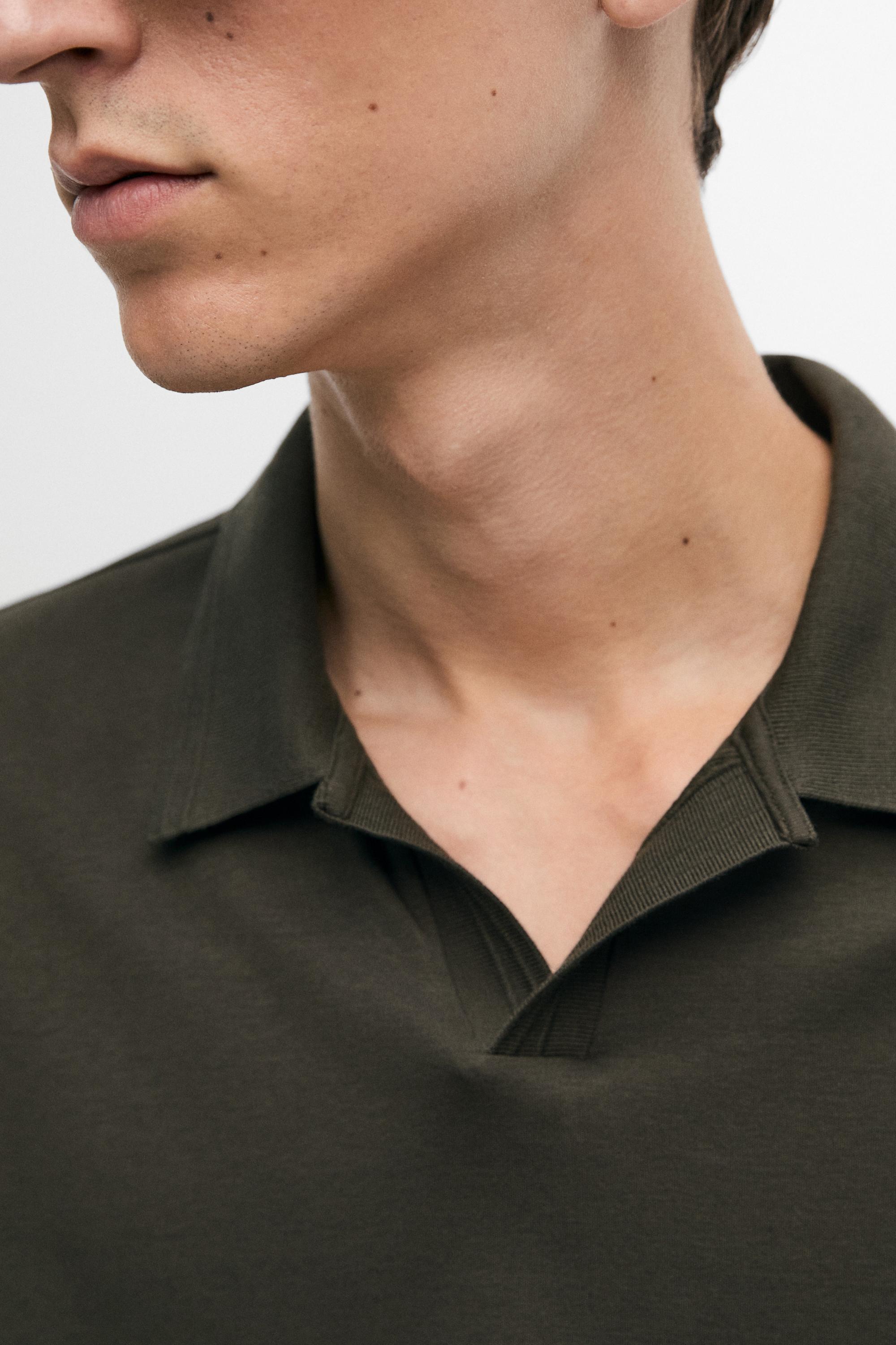 100% cotton long sleeve polo shirt